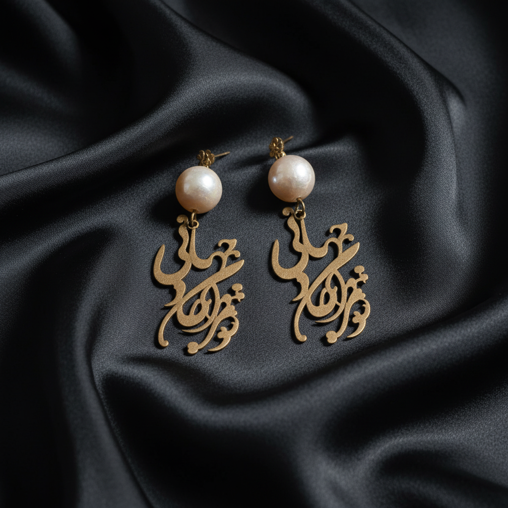 After - Professional macro photography of the same earrings